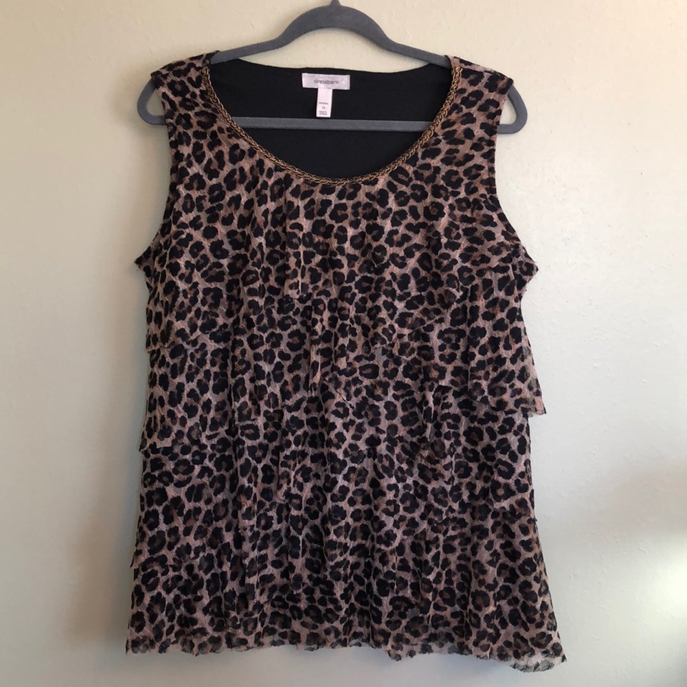 Dressbarn ruffles layered tank